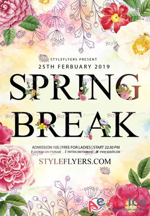 Spring Break V2 2019 PSD Flyer Template