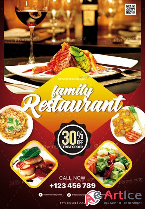 Restaurant V7 2019 PSD Flyer Template