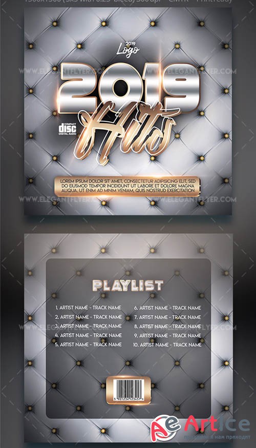 2019 Hits V1 CD Cover Template for Photoshop