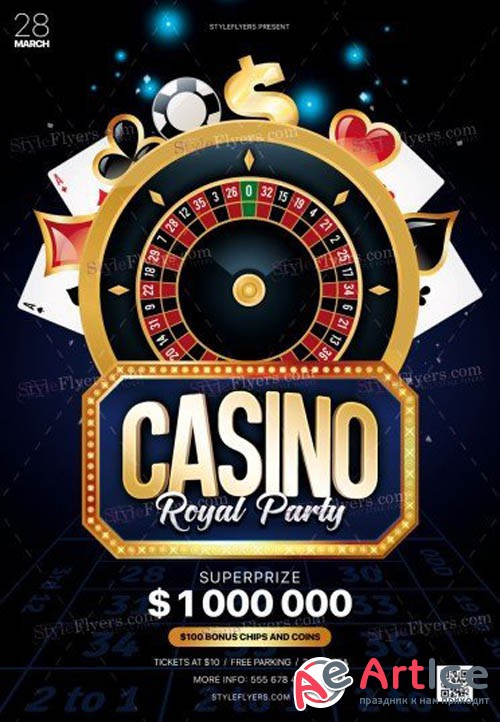 Casino V6 2019 PSD Flyer Template
