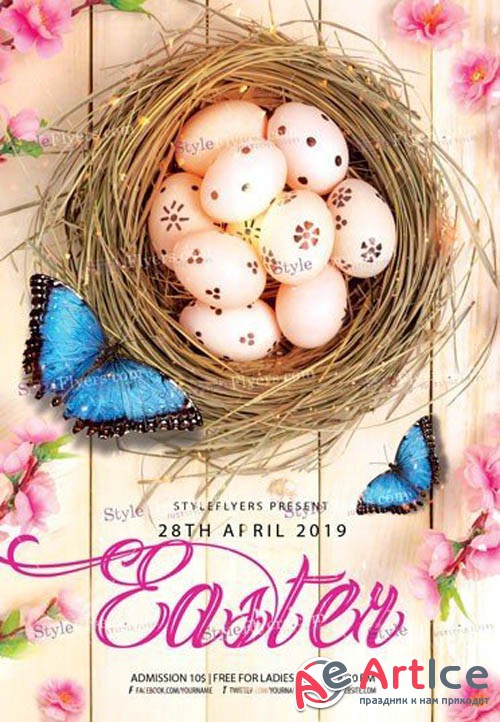 Easter V2 2019 PSD Flyer Template