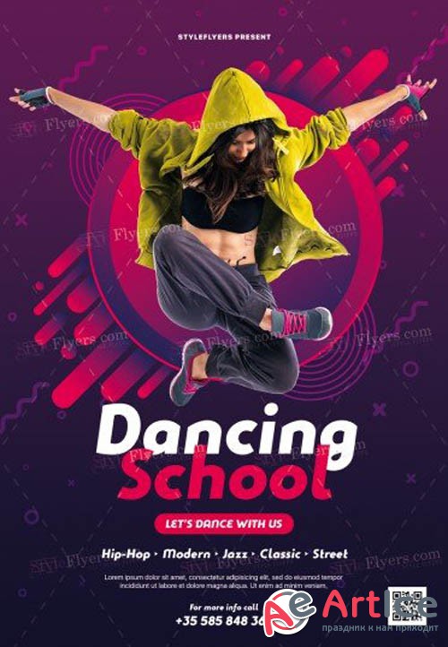 Dancing School V5 2019 PSD Flyer Template