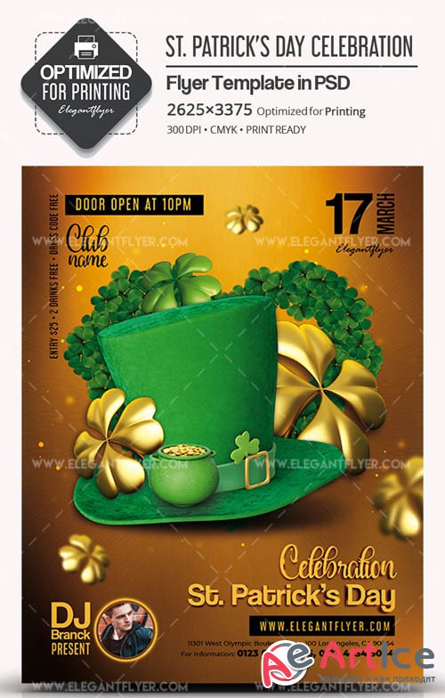 St. Patricks Day Celebration V15 2019 Flyer PSD Template