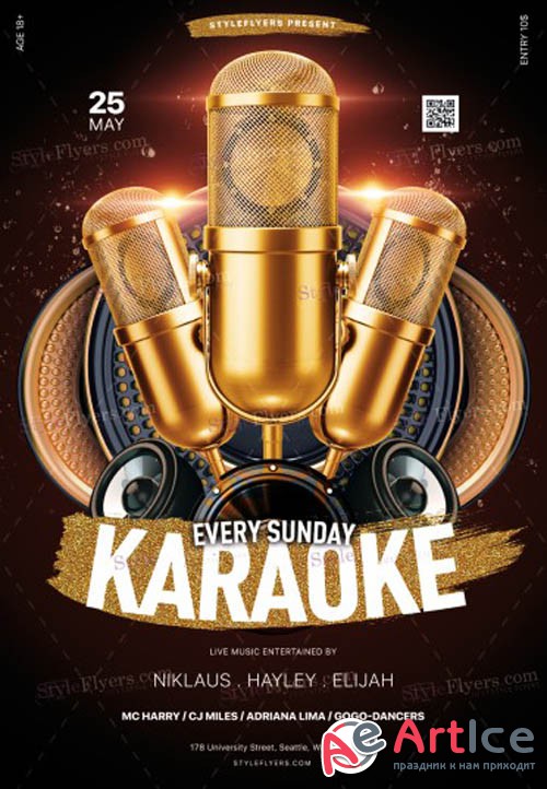 Karaoke V17 2019 PSD Flyer Template