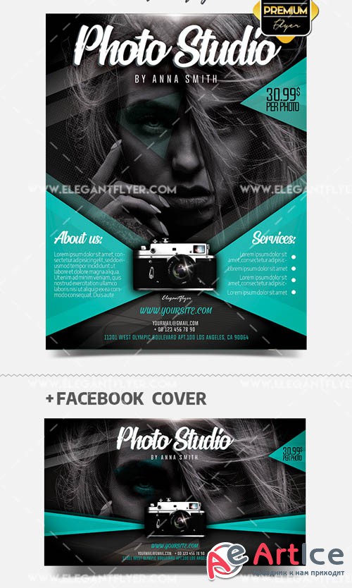 Photo Studio V5 2019 PSD Flyer Template + Facebook Cover + Instagram Post