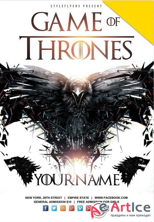 Game Of Thrones V1 2019 PSD Flyer Template