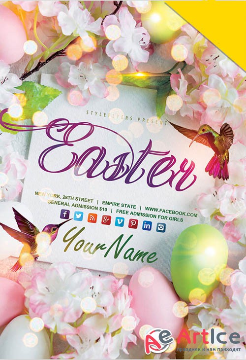 Easter Poster V17 2019 PSD Flyer Template