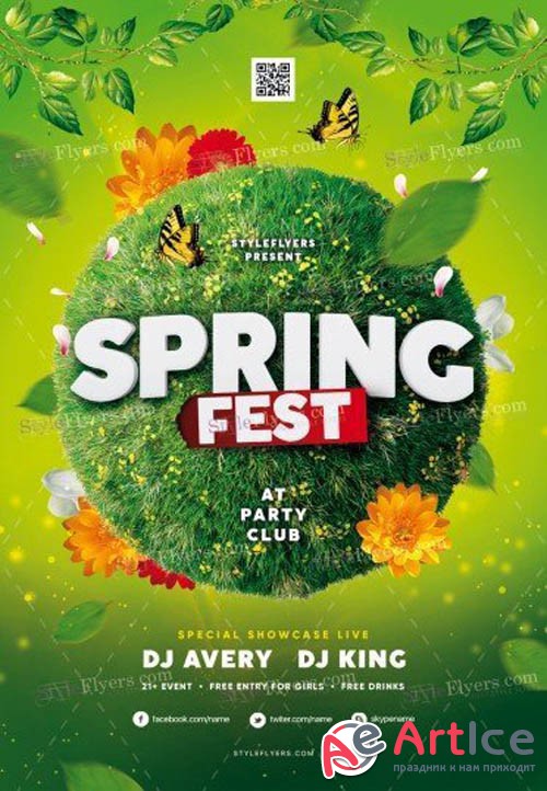Spring Fest V9 2019 PSD Flyer Template