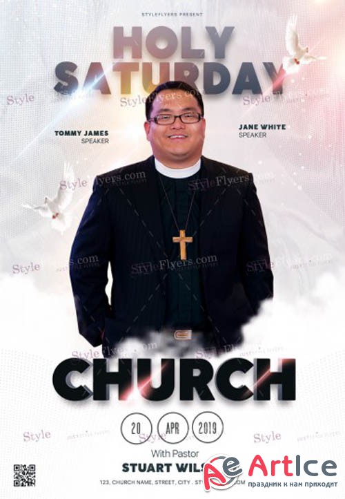 Holy Saturday Church V1 2019 PSD Flyer Template