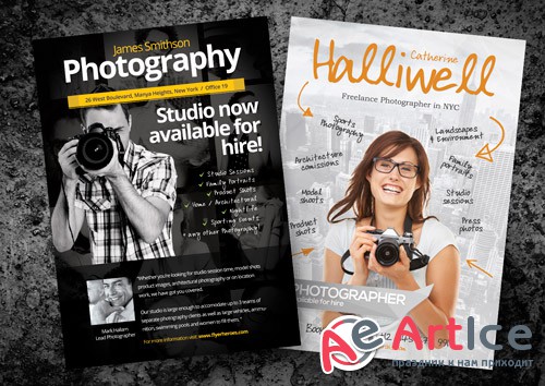 Photography Photo Set psd flyer template