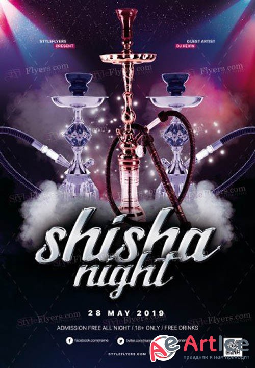 Shisha Night V1 2019 PSD Flyer Template