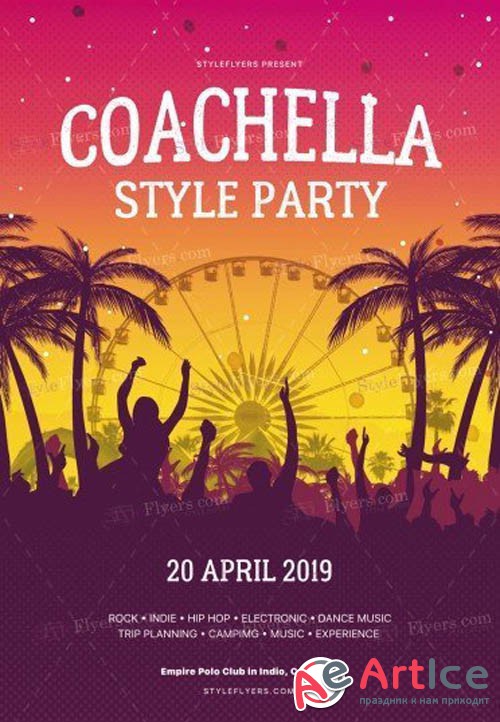 oachela Style Party V1 2019 PSD Flyer Template