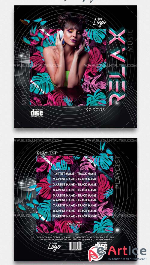 Relax V1 2019 CD Cover PSD Template