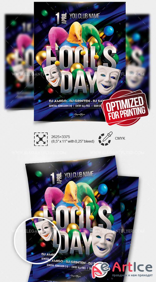 Fools Day V1 2019 Flyer PSD Template