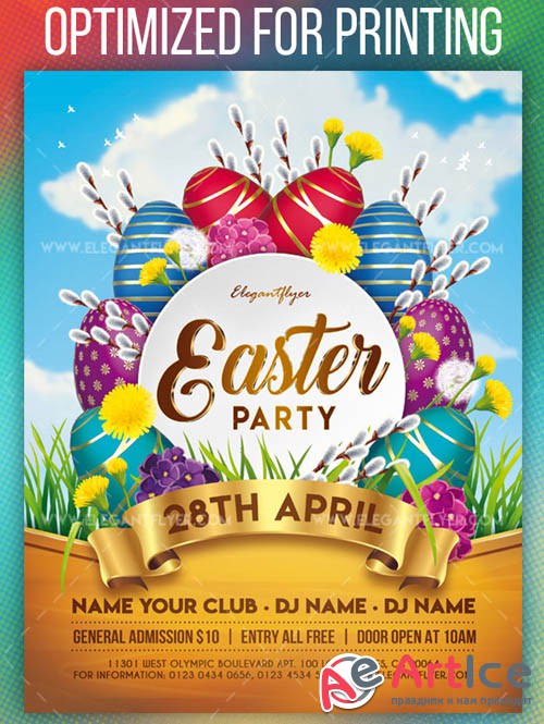 Easter Party V14 2019 Flyer PSD Template