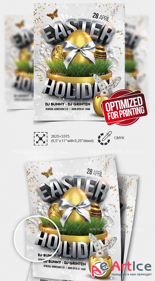 Easter Holiday V15 20119 Flyer PSD Template