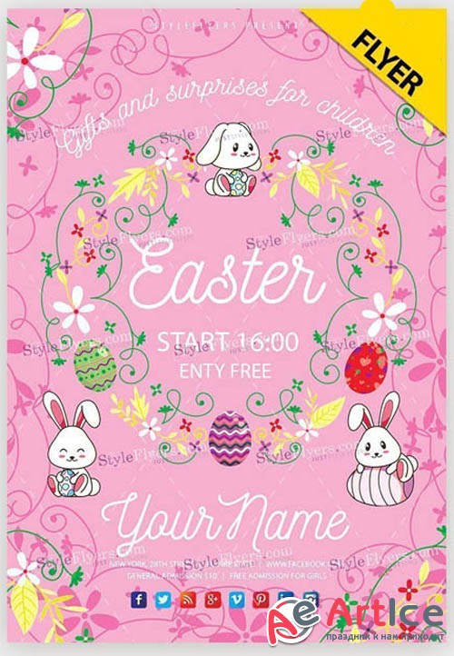 Easter Poster V20 2019 PSD Flyer Template