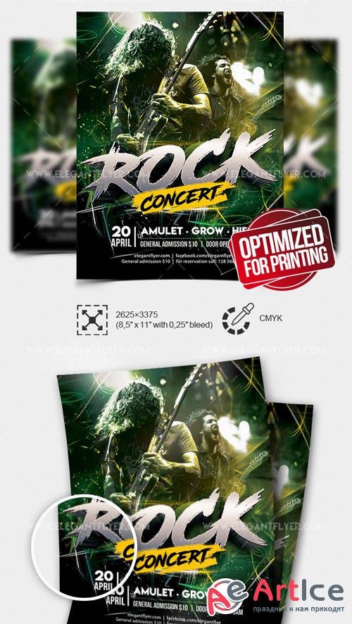 Rock Concert V7 2019 Flyer PSD Template