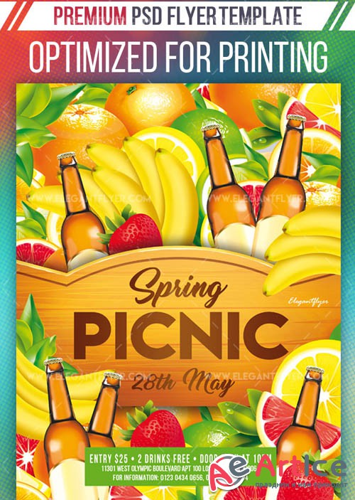 Spring Picnic V1 2019 Flyer Template in PSD