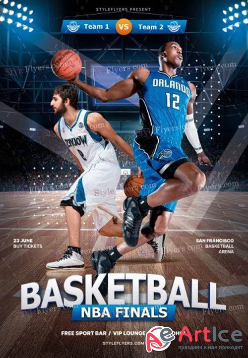 Basketball NBA Finals V1 2019 PSD Flyer Template