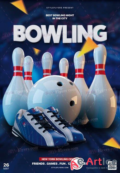 Bowling V5 2019 PSD Flyer Template