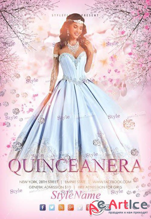 Quinceanera V4 2019 PSD Flyer Template