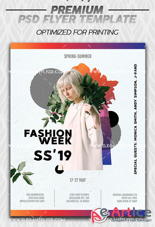 Fashion Week V3 2019 Flyer Template in PSD