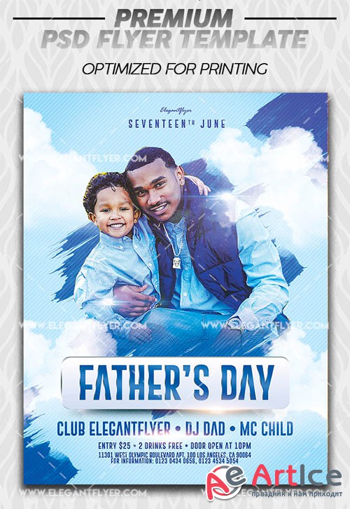 Fathers Day V1 2019 3rd Sunday of June PSD Flyer Template