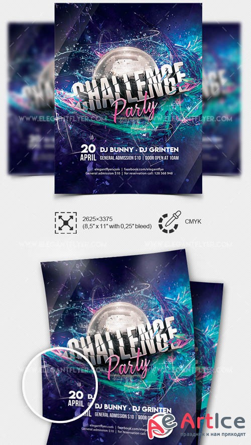 Challenge Party V1 2019 Flyer PSD Template