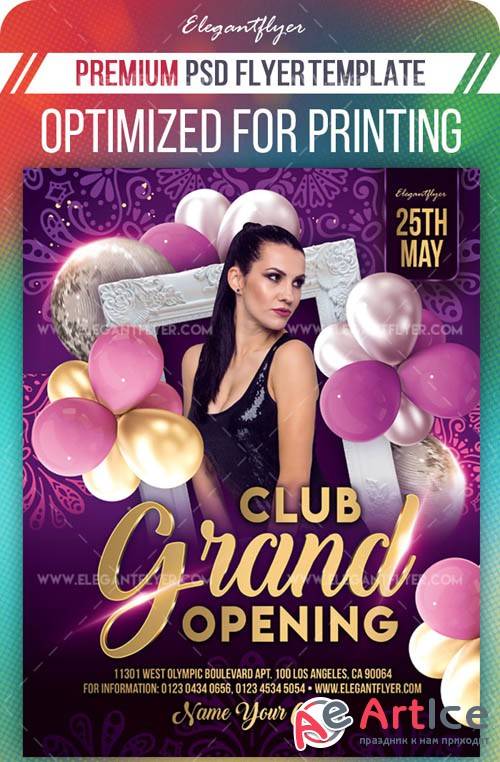 Club Grand Opening V9 2019 Flyer PSD Template