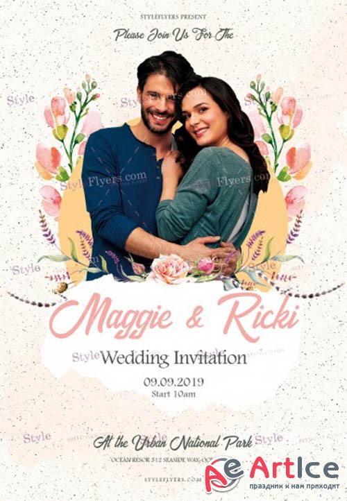 Wedding Invintation V10 2019 PSD Flyer Template