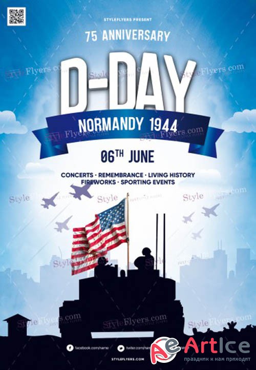 D-Day V1 2019 PSD Flyer Template