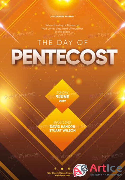 Pentecost V1 2019 PSD Flyer Template