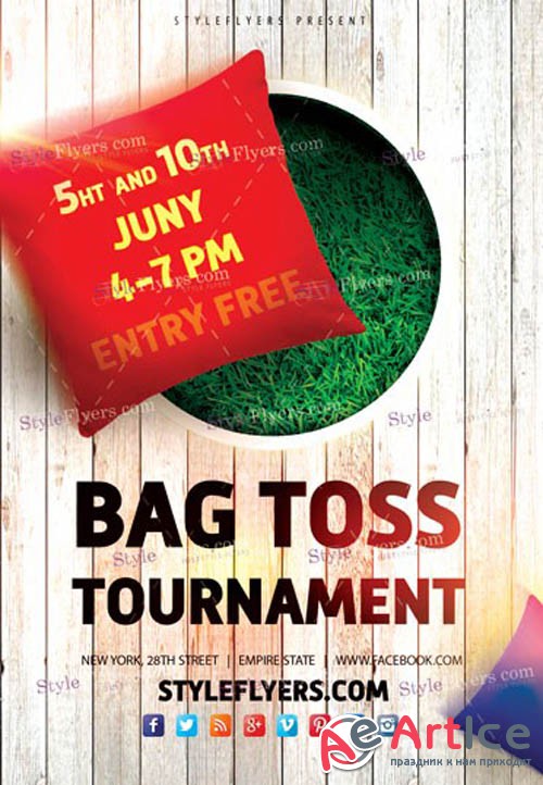 Bag Toss Tournament V1 2019 PSD Flyer Template