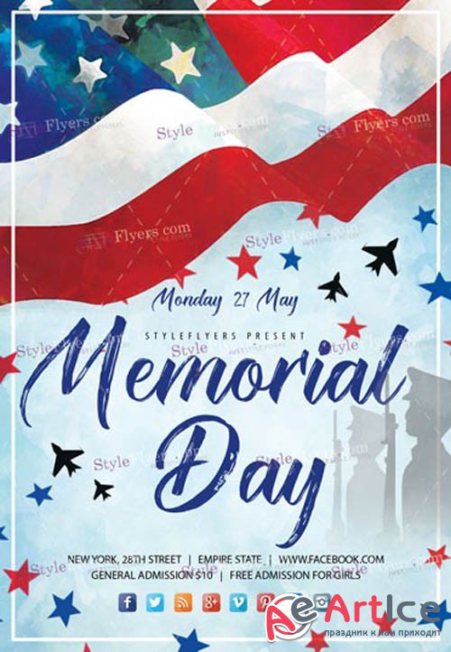 Memorial Day V16 2019 PSD Flyer Template