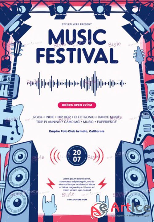Music Festival V7 2019 PSD Flyer Template