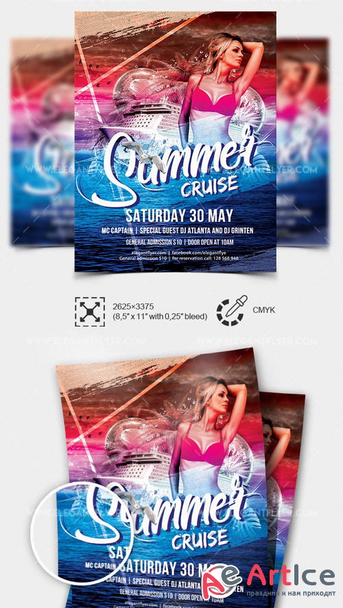 Summer Cruise V1 2019 Premium Flyer Template in PSD