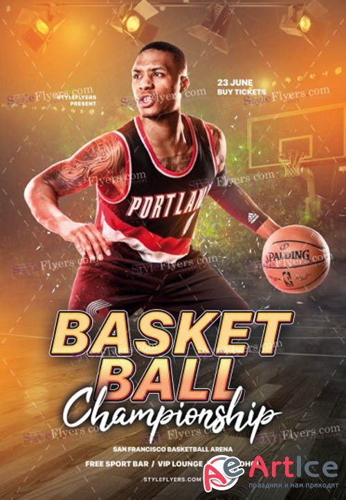 Basketball V17 2019 PSD Flyer Template