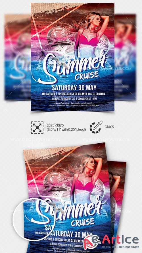 Summer Cruise V8 2019 Premium Flyer Template in PSD
