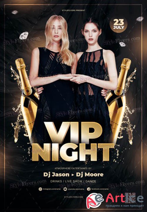 VIP Night V1 2019 PSD Flyer Template