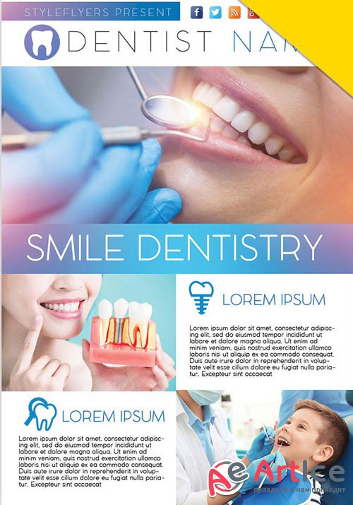 Dentist V7 2019 Flyer PSD Template