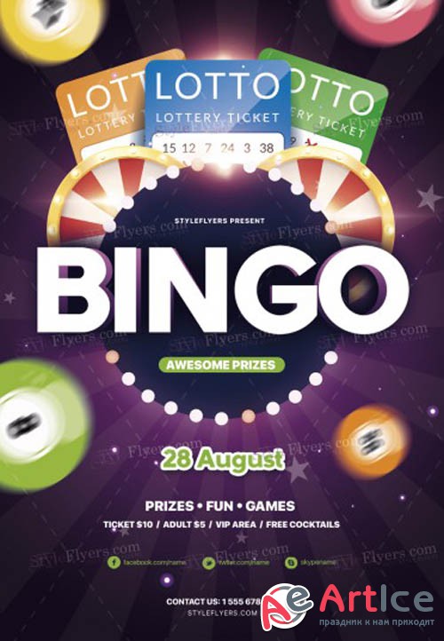 Bingo V9 2019 PSD Flyer Template