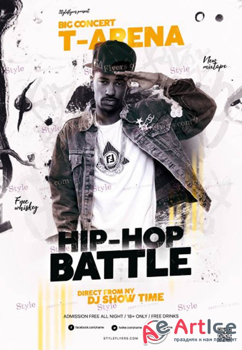 Hip Hop Battle V9 2019 PSD Flyer Template