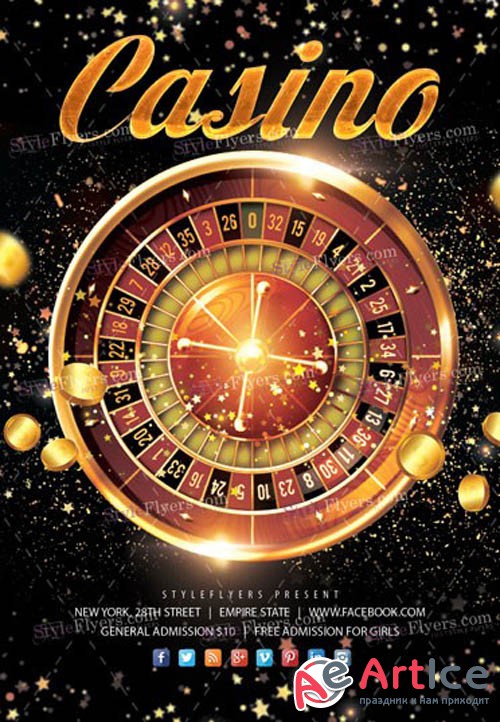 Casino V11 2019 PSD Flyer Template