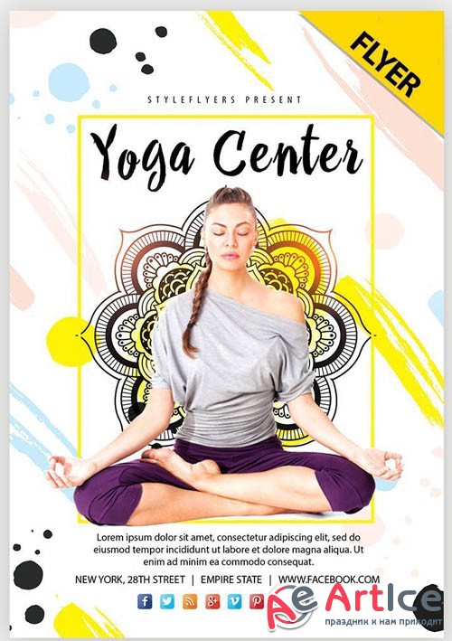 Yoga Center V1 2019 Flyer PSD Template
