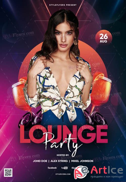 Lounge Party V1 2019 PSD Flyer Template