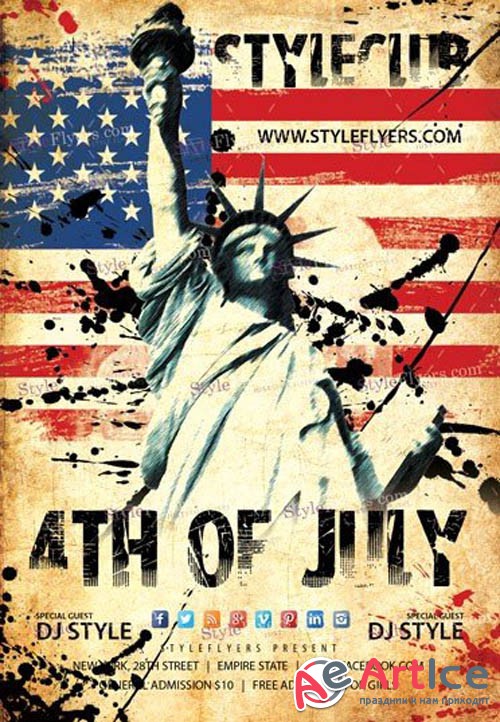 4th Of July V14 2019 PSD Flyer Template