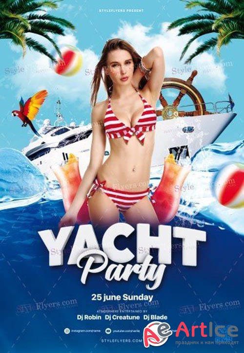 Yacht Party V14 2019 PSD Flyer Template
