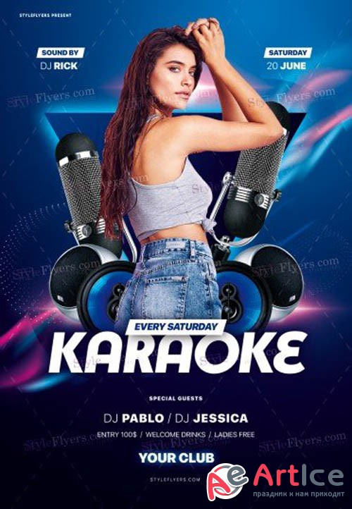 Karaoke V14 2019 PSD Flyer Template