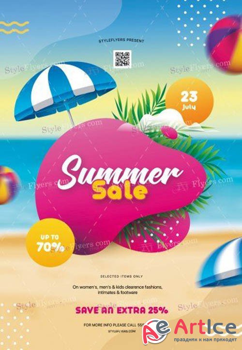 Summer Sale V6 2019 PSD Flyer Template